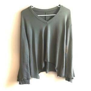 Flair sleeve sweatshirt