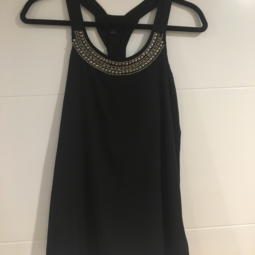 Black studded halter top