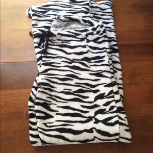 Zebra pajama pants