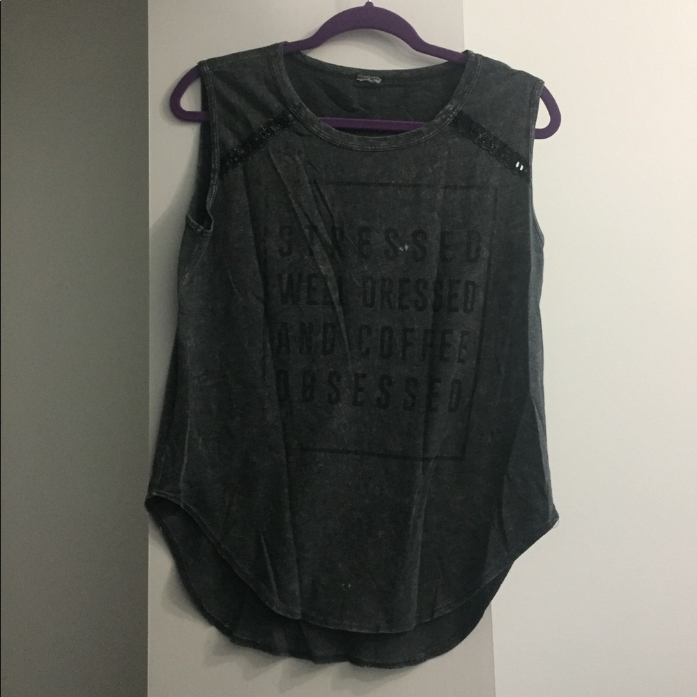 Cool distressed tank top