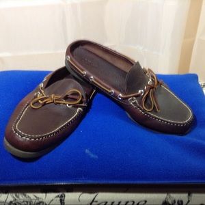 NWOT L L Bean brown moccasin mules size 9.5 Wide