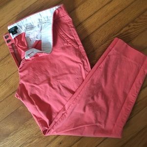 J Crew city for cropped slacks - coral