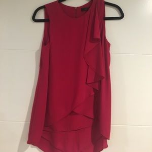 Dark pink sleeveless blouse from BCBG