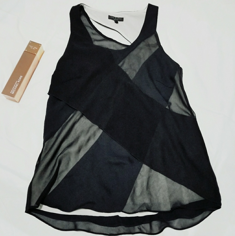 Rag & Bone Black Sleeveless Top