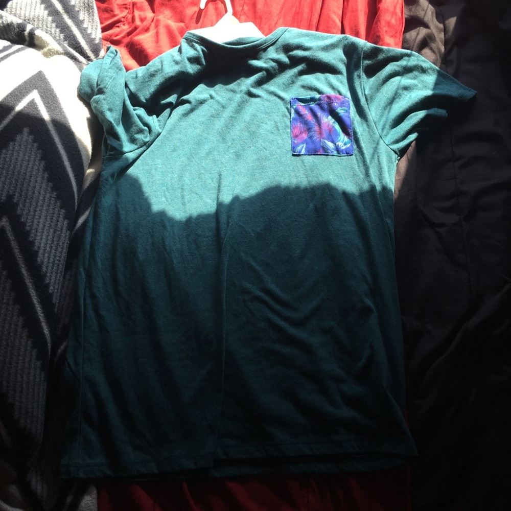 Teal Broken English Tee