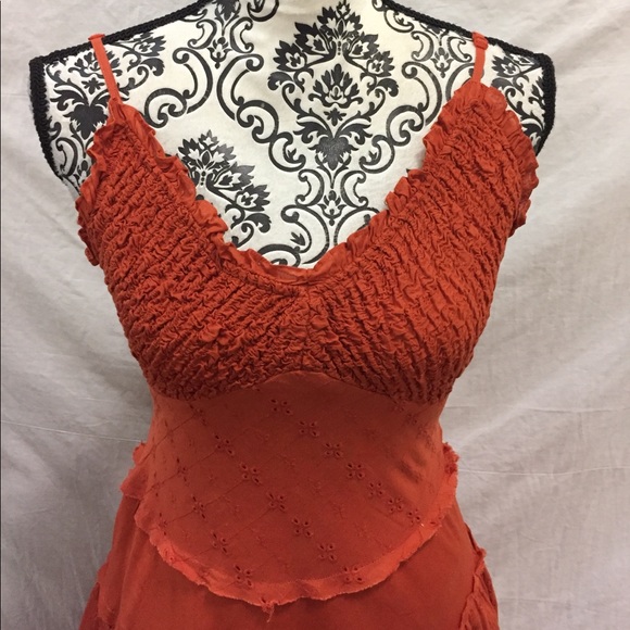 Stunning Boho Eyelet Romantic Midi Dress - Picture 3 of 7