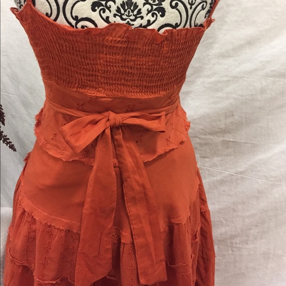 Stunning Boho Eyelet Romantic Midi Dress - Picture 5 of 7