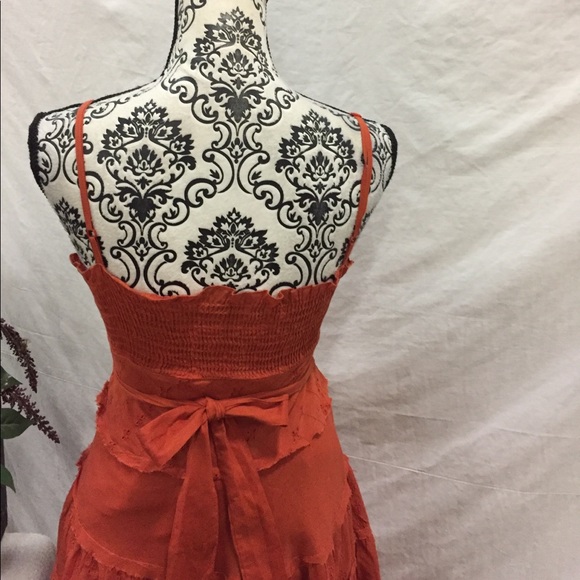 Stunning Boho Eyelet Romantic Midi Dress - Picture 6 of 7