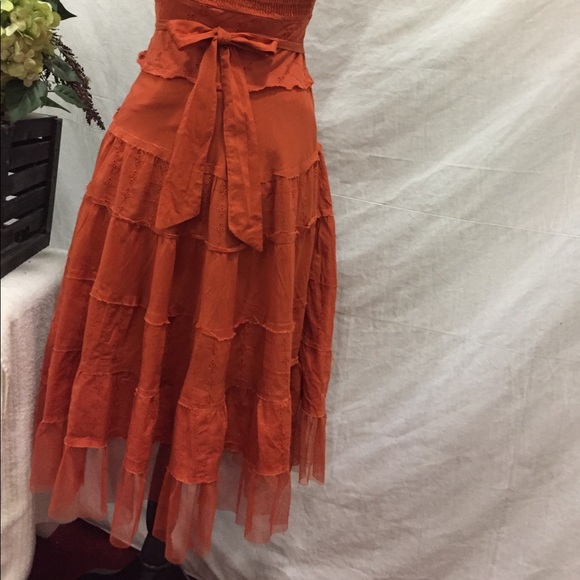 Stunning Boho Eyelet Romantic Midi Dress - Picture 7 of 7