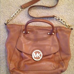 Michael Kors brown leather cross body