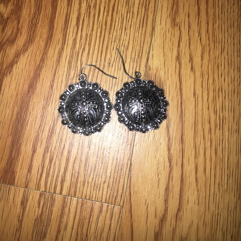 Cross Necklace and Earrings