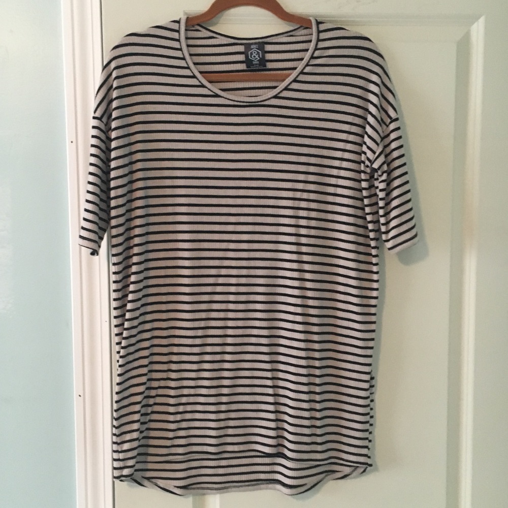 Ribbed Striped Hi-Lo tunic (discontinued style)