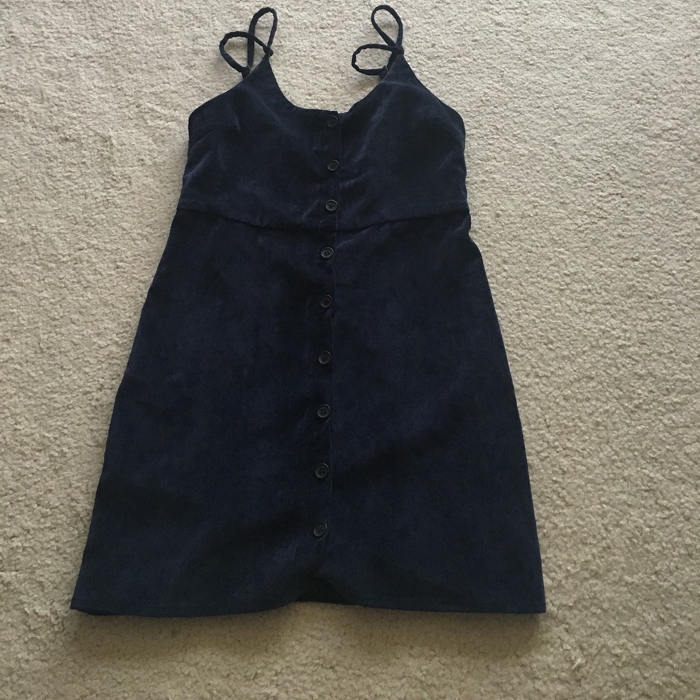 Navy velvet dress
