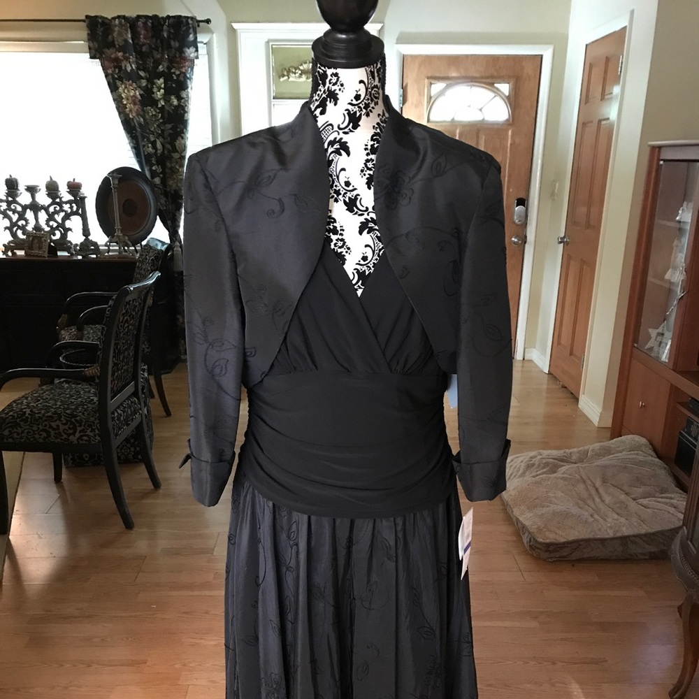 S. L. Fashions Not So Little Black Dress w/Jacket