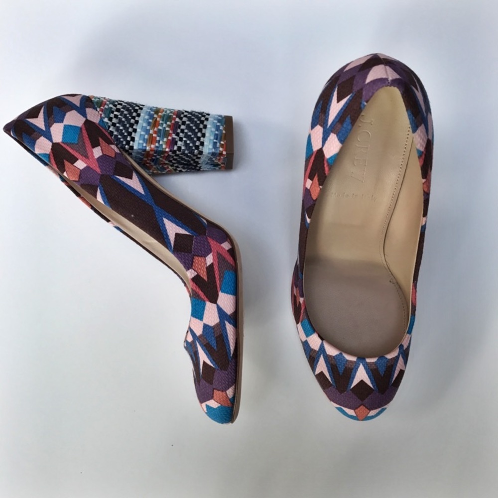 *SOLD* J.Crew Multi-Color Block Heels - Picture 3 of 7