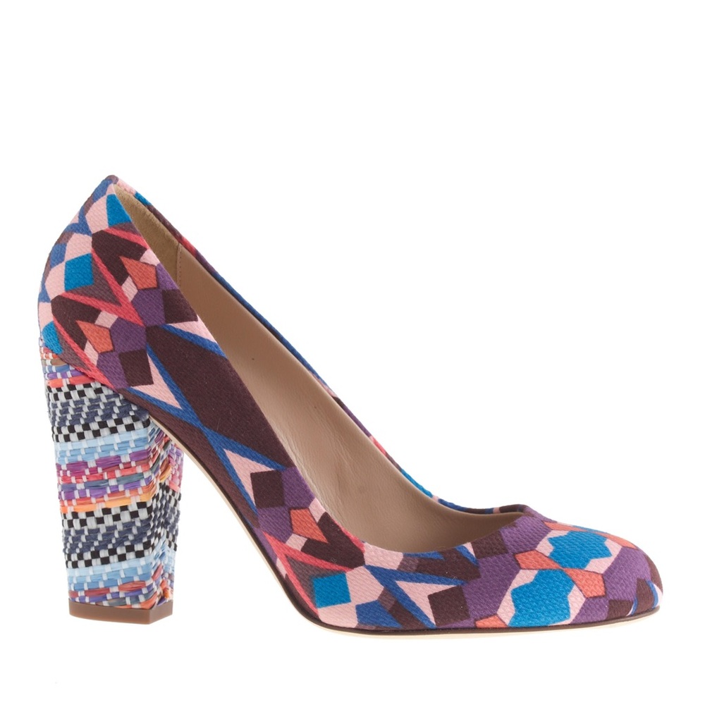 *SOLD* J.Crew Multi-Color Block Heels - Picture 4 of 7
