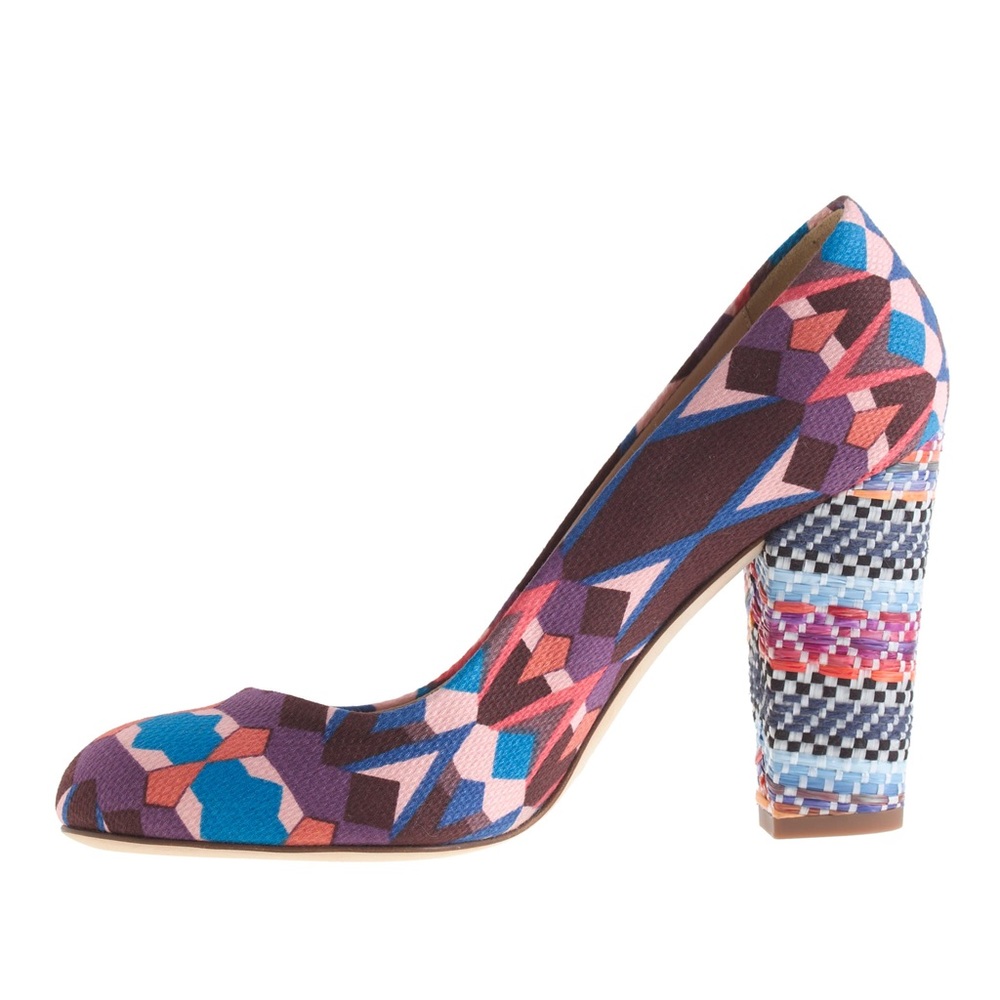 *SOLD* J.Crew Multi-Color Block Heels - Picture 5 of 7