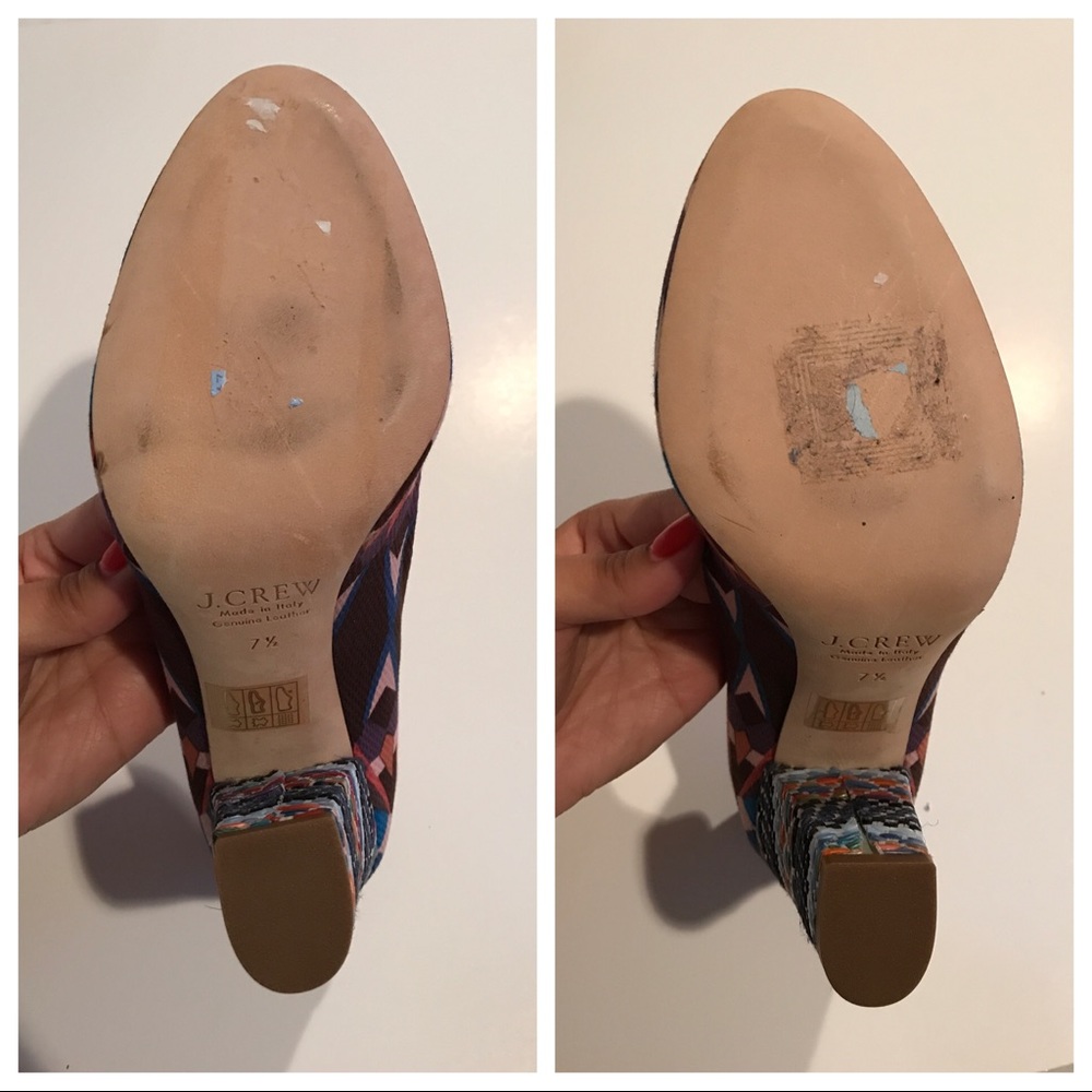 *SOLD* J.Crew Multi-Color Block Heels - Picture 7 of 7