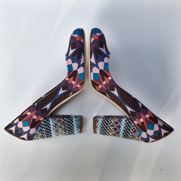 *SOLD* J.Crew Multi-Color Block Heels - Picture 2 of 7