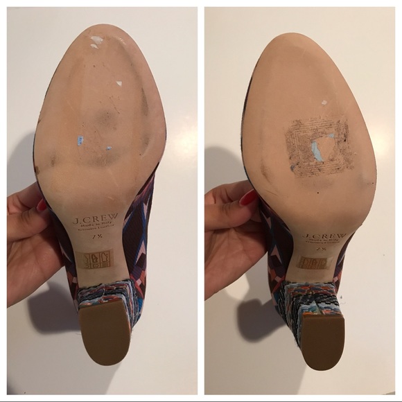 *SOLD* J.Crew Multi-Color Block Heels - Picture 7 of 7