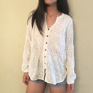 NWT Lucky Brand Lace Blouse