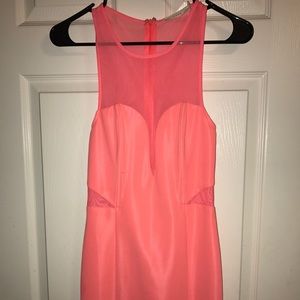 Tight coral color dress