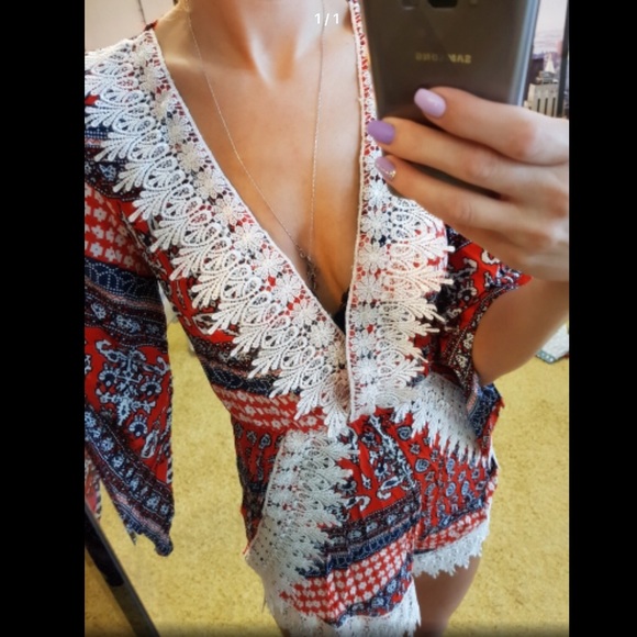 DONTED Red, white and blue romper, super cute! - Picture 1 of 5