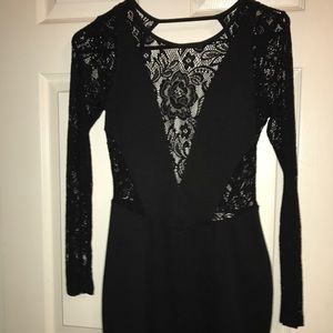 Black fitted dress
