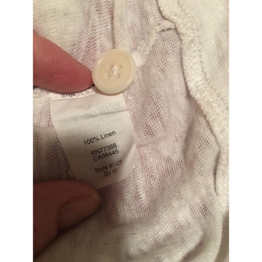 J.Crew linen ivory sheer L/S pockets cardigan - Picture 8 of 8