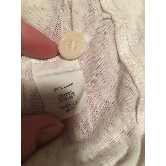 J.Crew linen ivory sheer L/S pockets cardigan - Picture 8 of 8