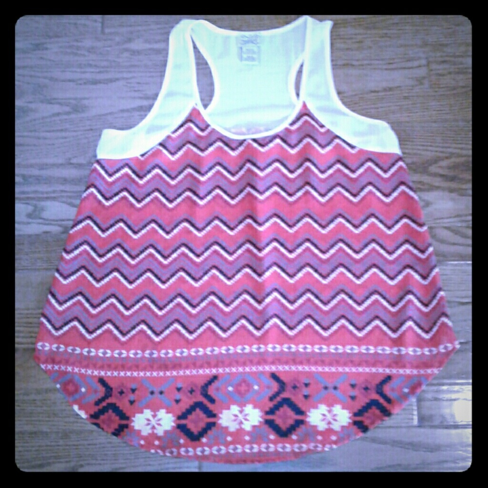 NWOT EYELASH COTURE CHIFFON LIKE RACERBACK TANK