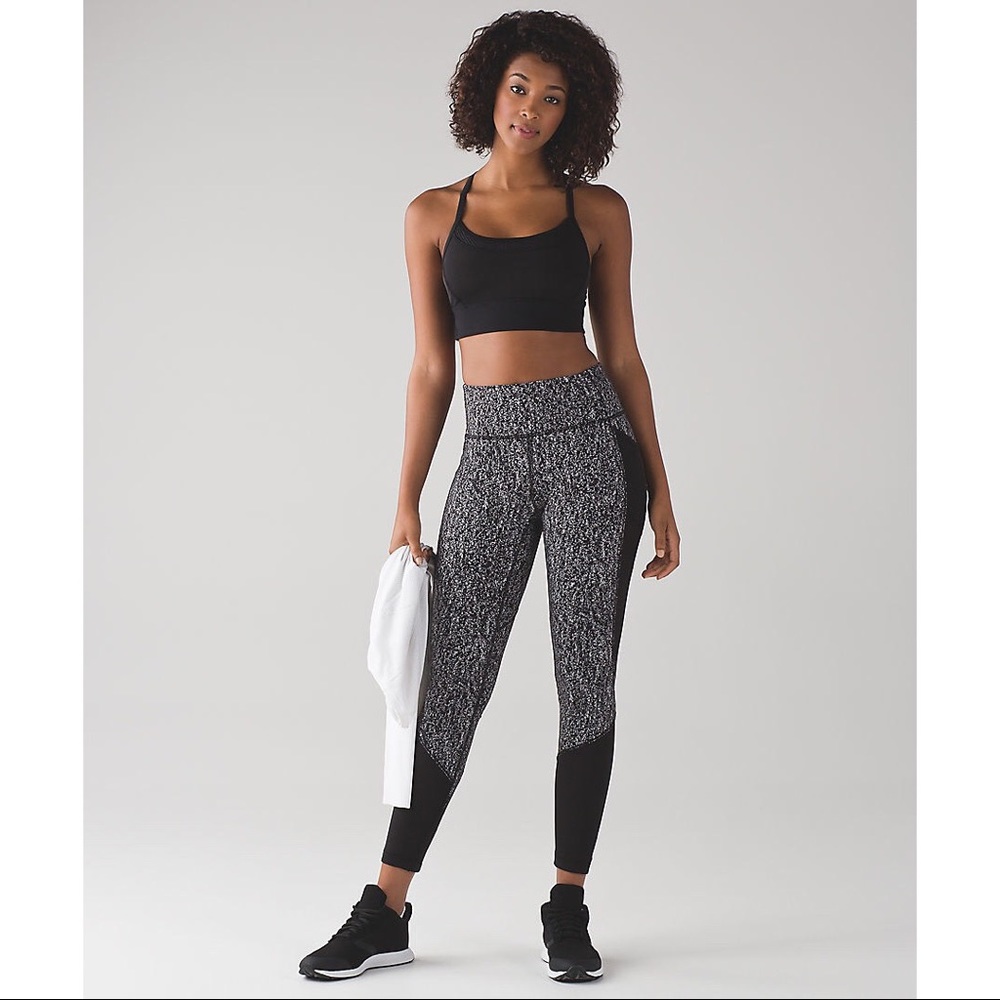 Lululemon Black & White High Rise Physique Tights