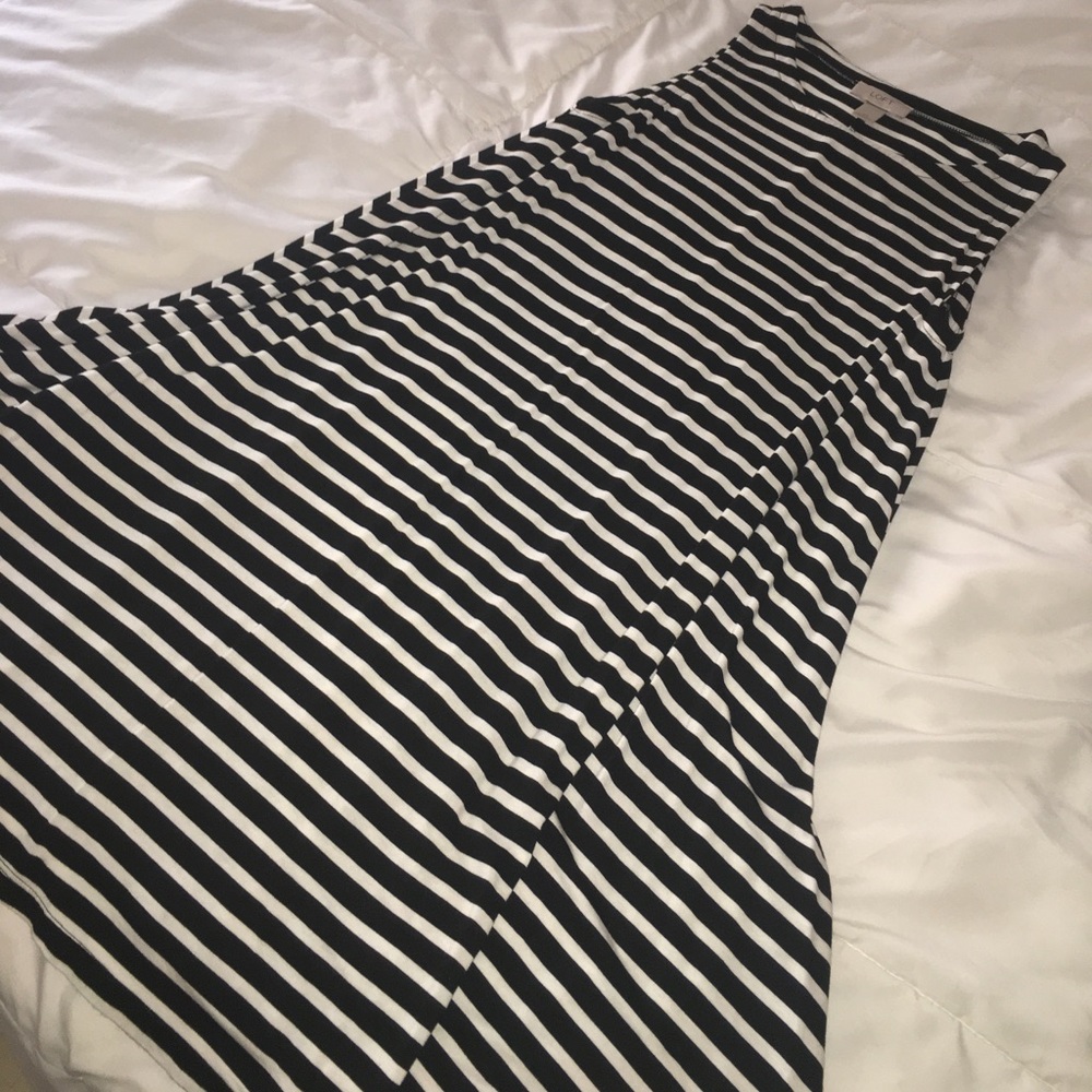 Women's striped trapeze dress