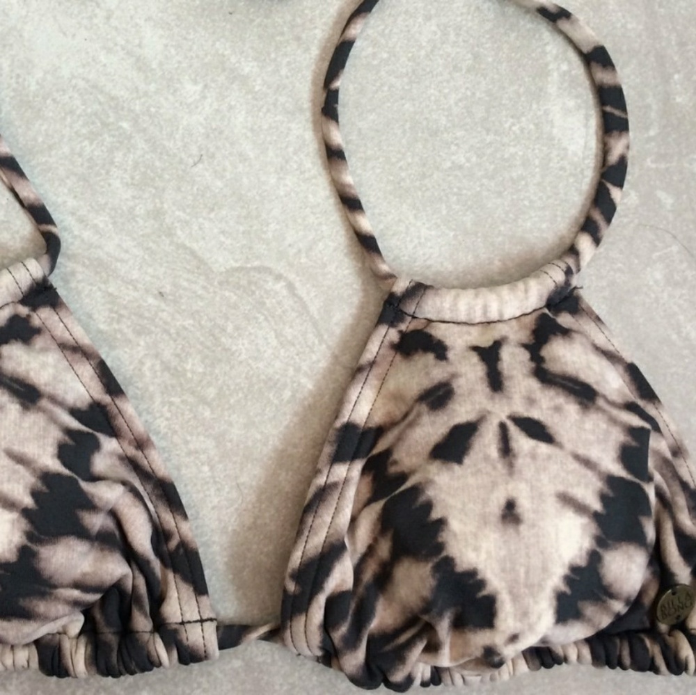Billabong Re-Posh Abstract Tie Dye Bikini Top Brown Sand - Picture 3 of 4