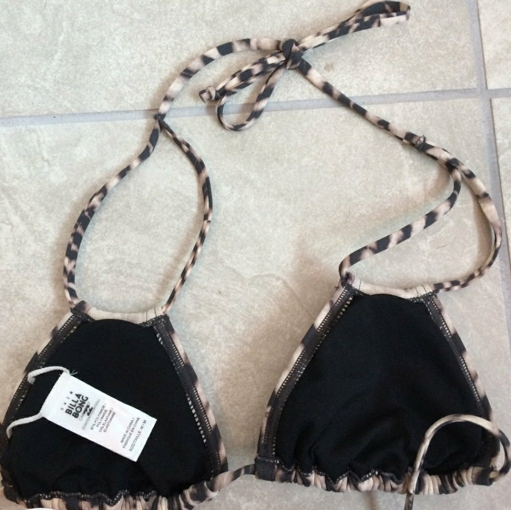 Billabong Re-Posh Abstract Tie Dye Bikini Top Brown Sand - Picture 4 of 4