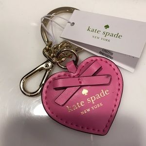 Kate Spade cute pink heart key chain
