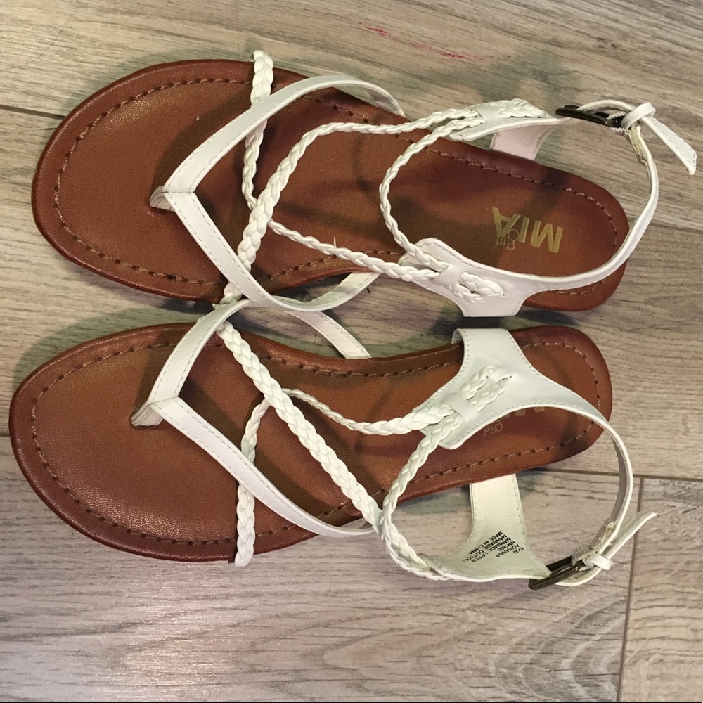 New white Gladiator sandal