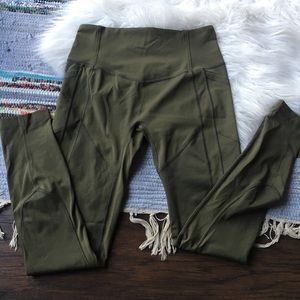 Lululemon ATRP pants in Fatigue Green