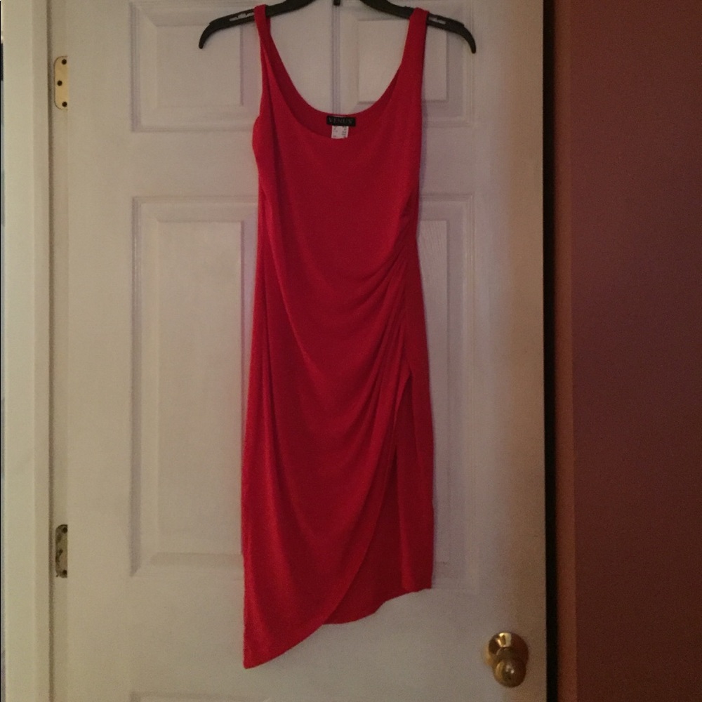 Red tank top dress/black