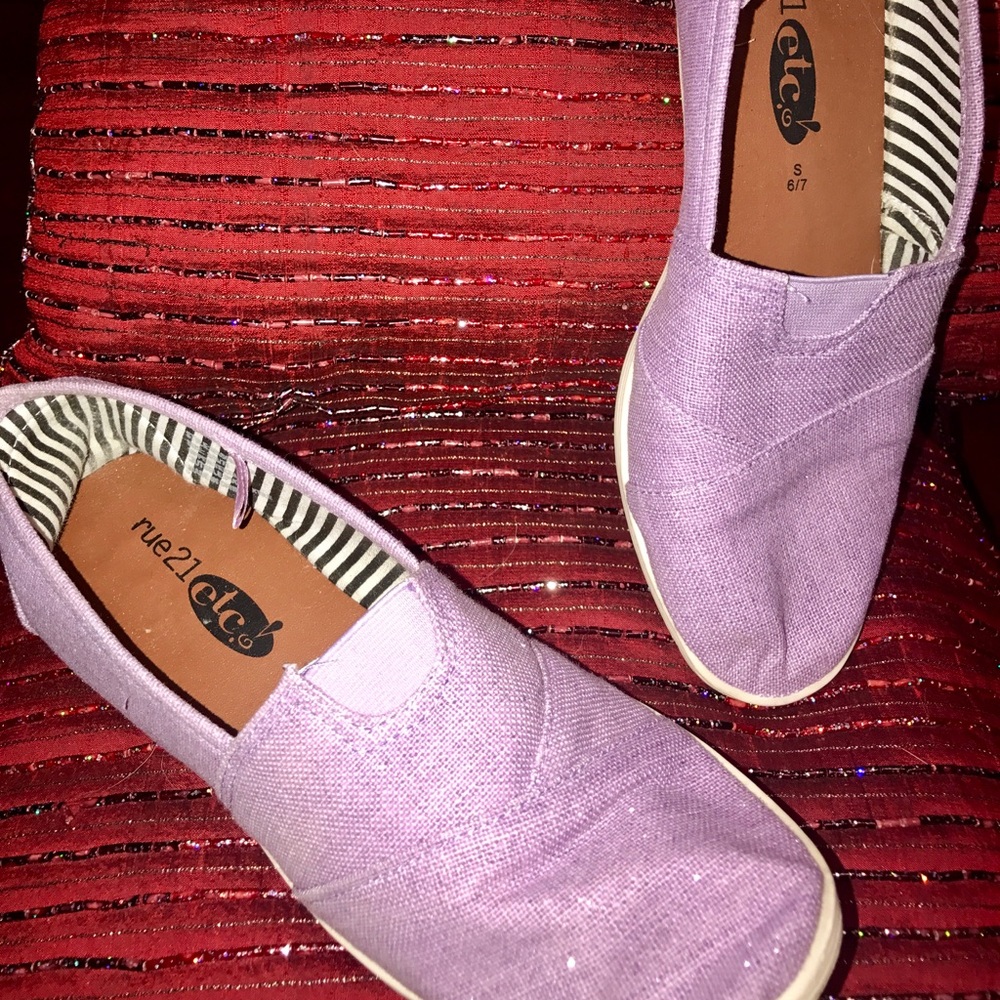Rue 21 Lavender Sparkle Slip On Shoes
