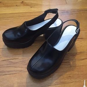 Charles and Keith leather mules