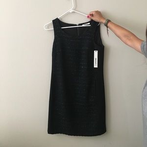 Black slightly shiny DKNYC dress