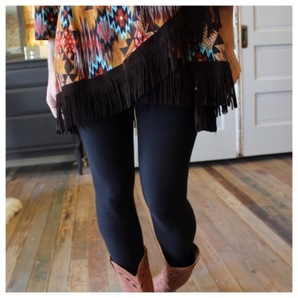 Infinity Rain 💦Black Brushed Knit Leggings