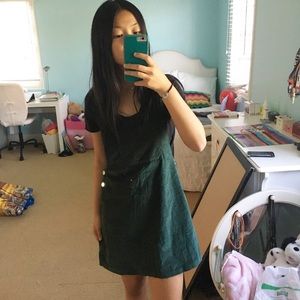 Velvet Overall Dress