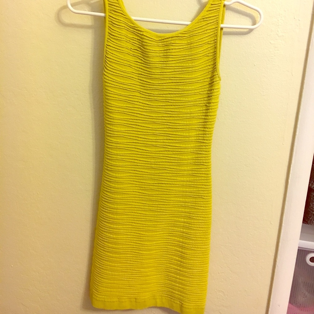 BCBG yellow dress