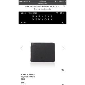 Men's rag and bone wallet