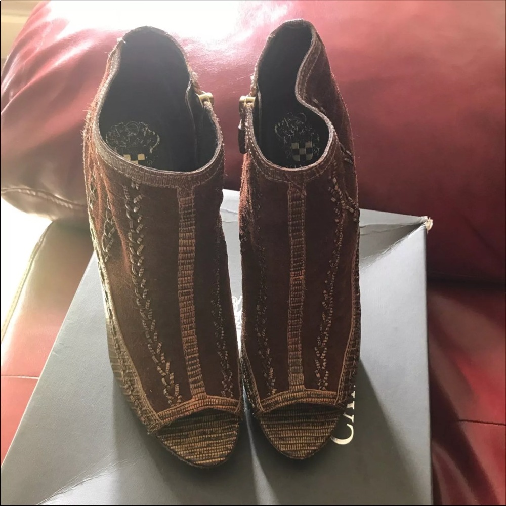 Vince Camuto Suede and Leather Bootie Shoe