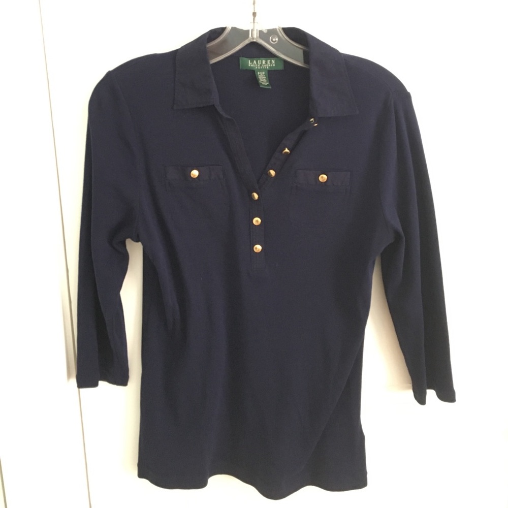 3/4 Sleeve Polo styled shirt