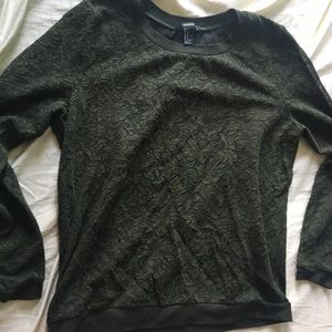 Floral Green Sweater