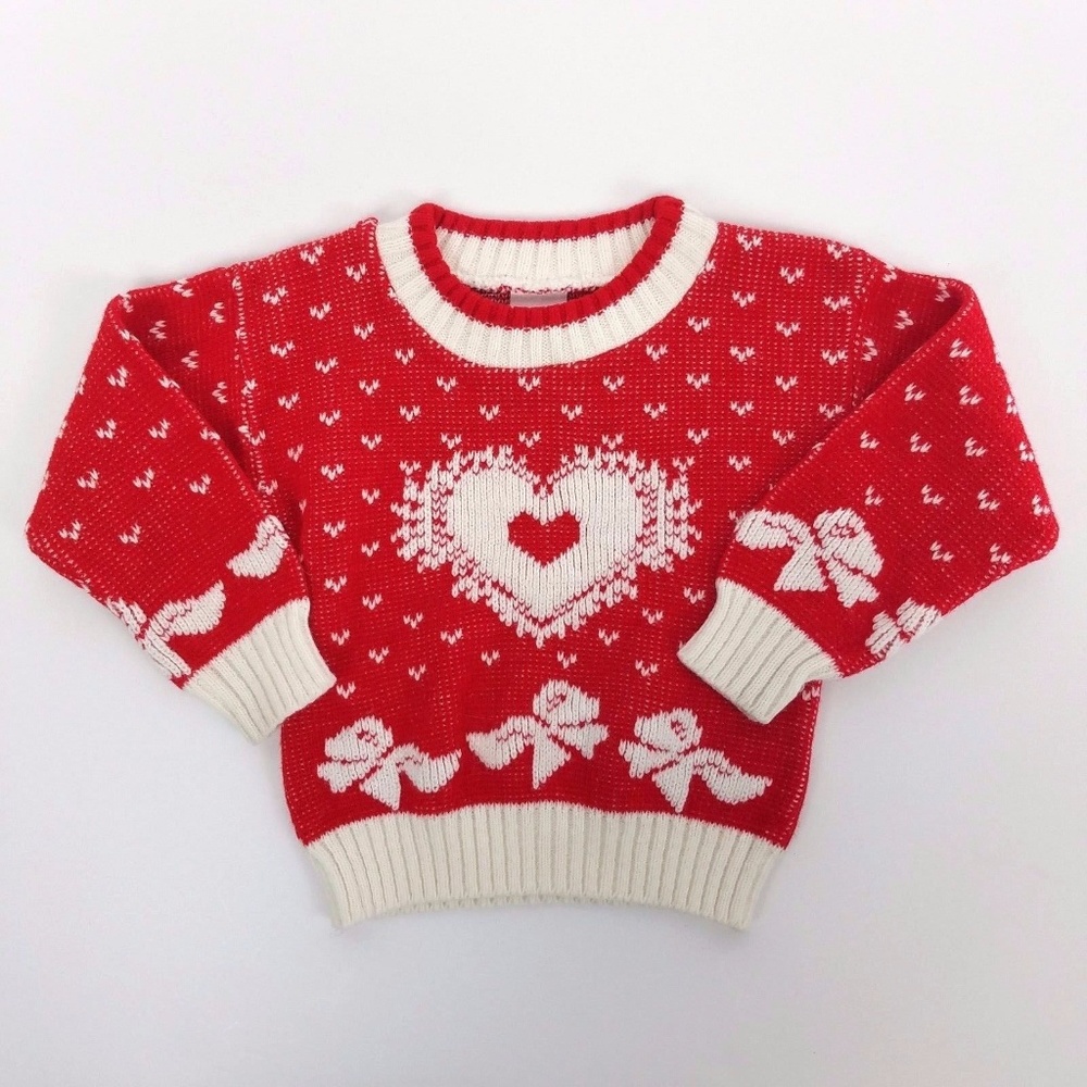Vintage Toddler Girl's Valentines Sweater
